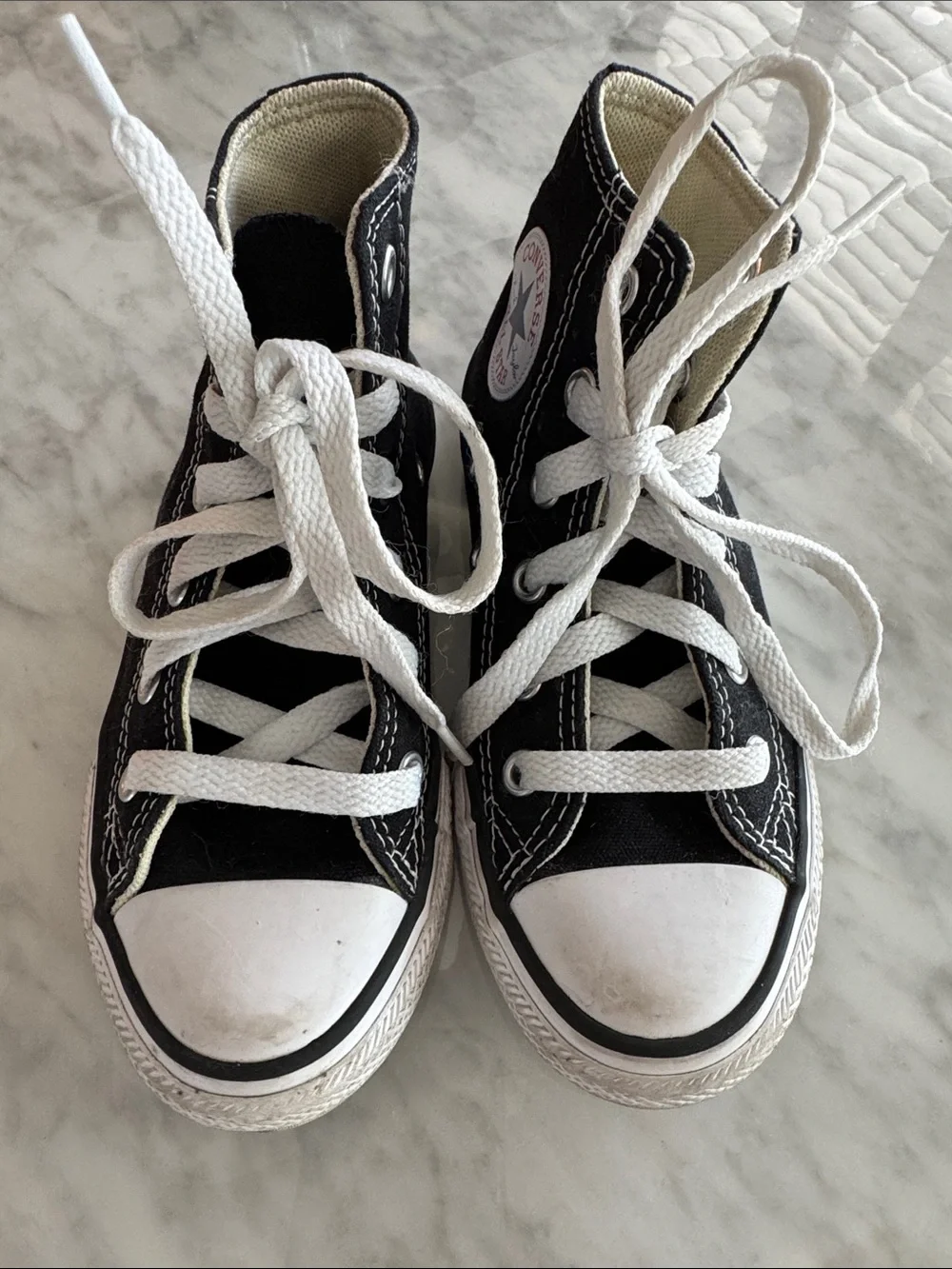 Converse Kids' Black High-Top Canvas Sneakers - 11 - Picture 2 of 5